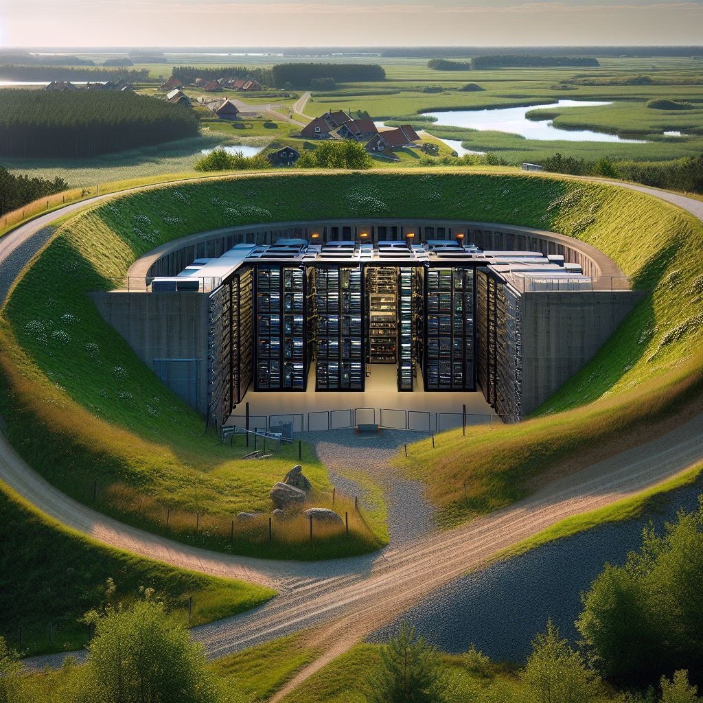 Impressie van de bunker in het Zeeuwse landschap